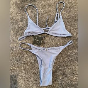 ZAFUL size 8 sky blue string bikini